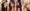 Four women with LOreal with at-home hair colour products, dark, brown, brunette, and blonde styles.